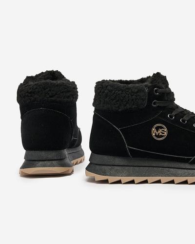 Royalfashion Pantofi sport izolați pentru femei, negri Cerrto