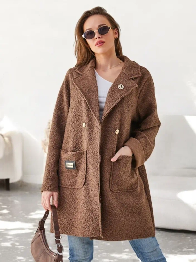 Royalfashion Palton pentru femei asemănător cu blana de oaie