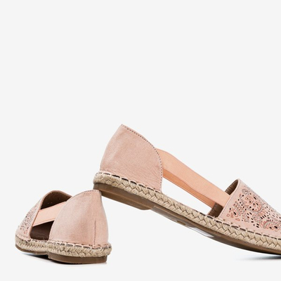 Espadrile deschise roz Rossinia - Încălțăminte