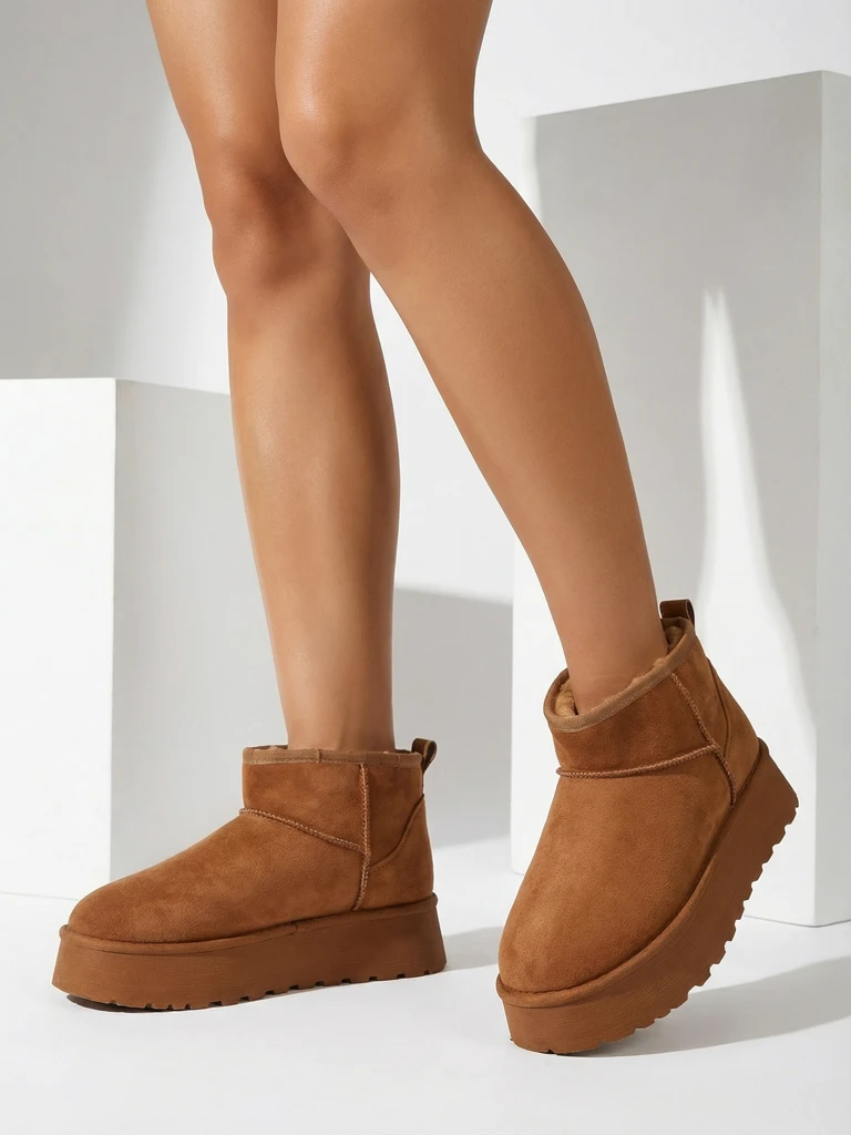 Royalfashion Încălțăminte scurtă asemănătoare cu cizmele de zăpadă pentru femei Fortesse