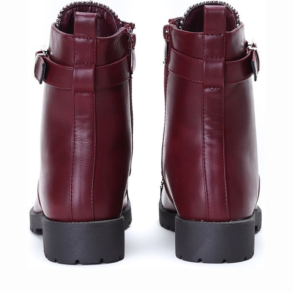 Bordowe workery Spencer - Obuwie