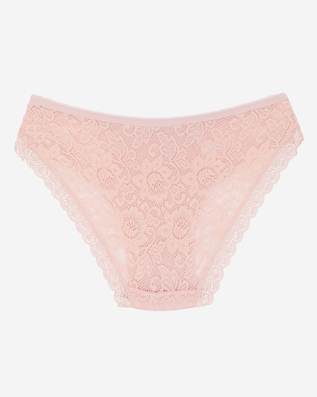 Chiloți roz din dantelă pentru femei, slip - Lenjerie intimă