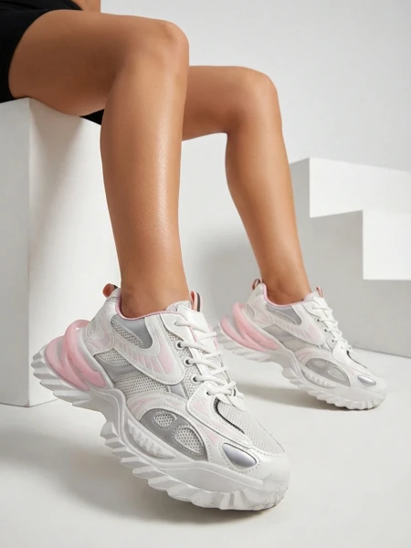 Royalfashion Sneakers din patent pentru femei Leysi