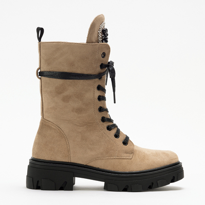 Cizme dama eco-piele de căprioară Moxo - Pantofi
