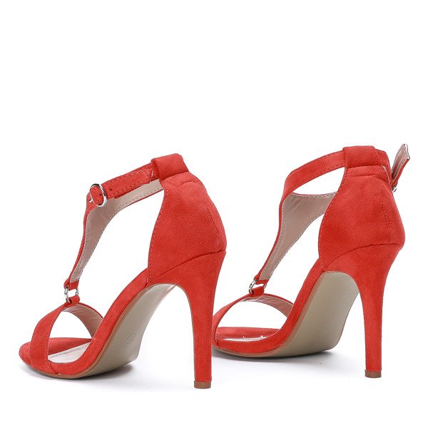 OUTLET Sandale cu toc înalt portocaliu Rosie - Încălțăminte