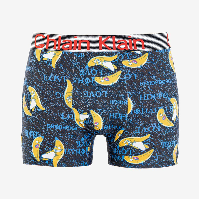 Pantaloni scurți de bărbați negri cu banane - Lenjerie intimă