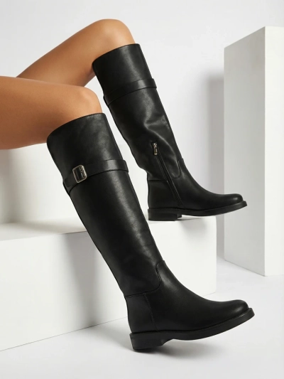 Cizme de damă peste genunchi din piele ecologică Denivra