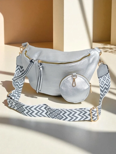 Royalfashion Geantă de damă mică, semicirculară, din piele ecologică Velia Cuve