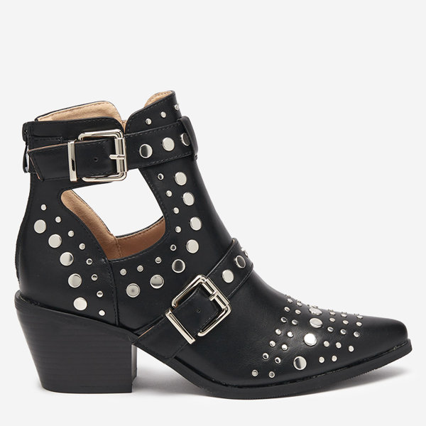 OUTLET Cizme stiletto negre cu pietre Farrcy- Footwear