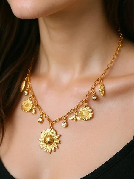 Colier Aurelia Charis cu pandantive în stil boho