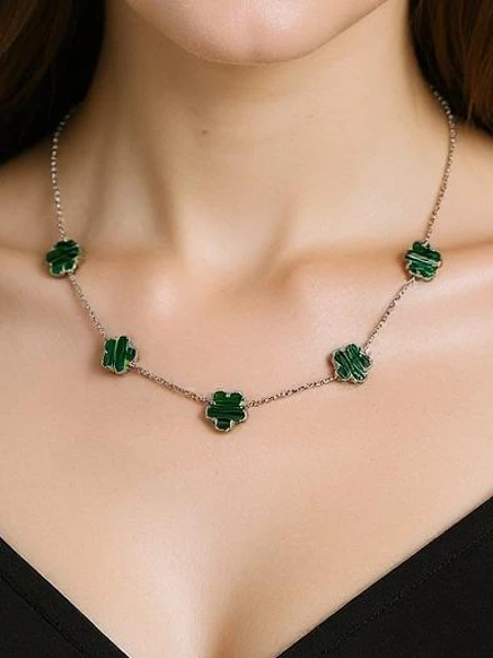 Colier Aurelia Clavis cu sidef în montură aurie