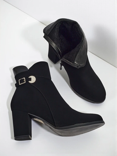 Botine Luna Negre Elegante de Toamnă