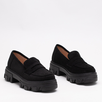 OUTLET Pantofi Visavi din piele ecologica dama neagra - Incaltaminte