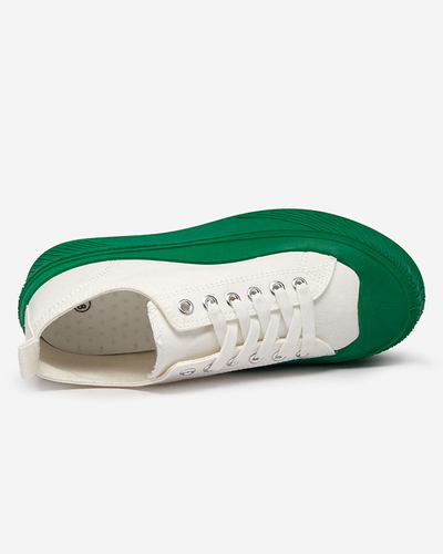 OUTLET Tenisi dama albi si verzi Nerikas - Incaltaminte