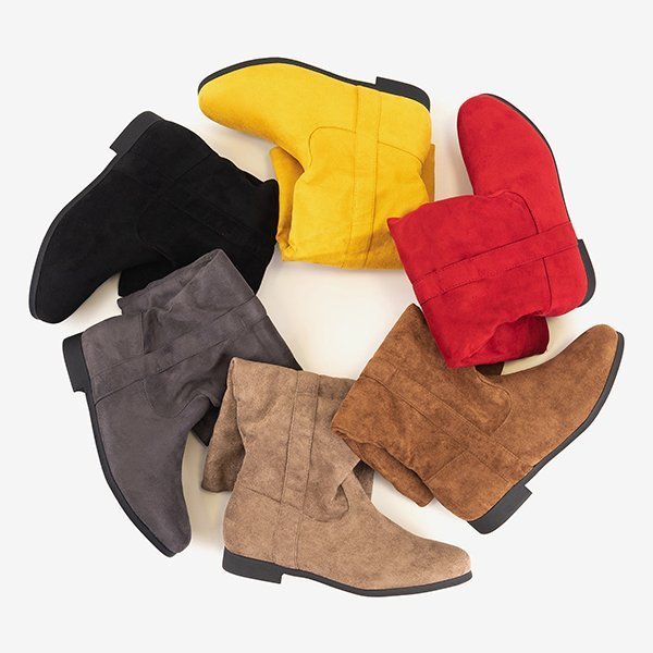 Cizme de toc plat pentru femei gri Melano - Încălțăminte