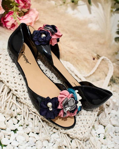 Royalfashion Balerini din cauciuc cu floare Koddies