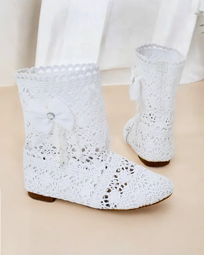 Royalfashion Cizme cambrate pentru copii cu fundiță Geggis