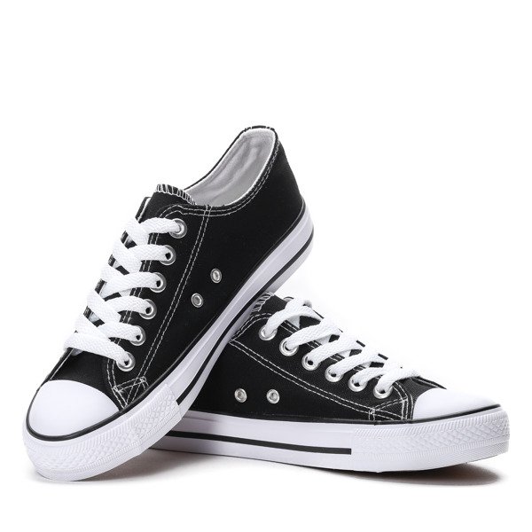 Czarne, klasyczne trampki Pola- Obuwie