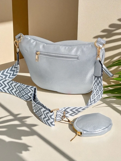 Royalfashion Geantă de damă mică, semicirculară, din piele ecologică Velia Cuve