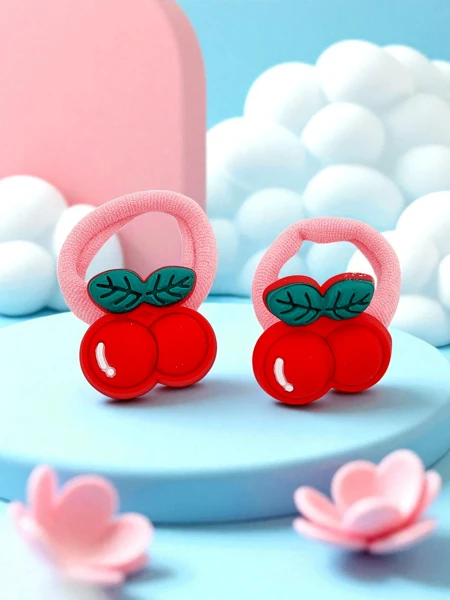 Royalfashion Elastice de păr cu motiv fructat Fruity Bloom