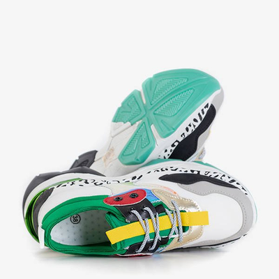 Ghete dama albe cu inserții colorate Grandi - Încălțăminte