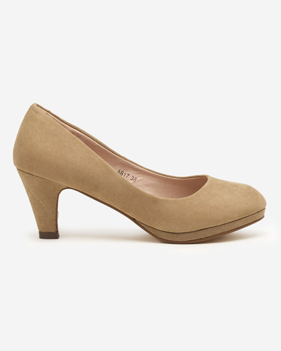 OUTLET Pompi stiletto dama Troerqa kaki - Pantofi