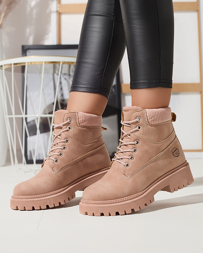 Cizme de trapper izolate roz închis pentru femei Teruna - Încălțăminte