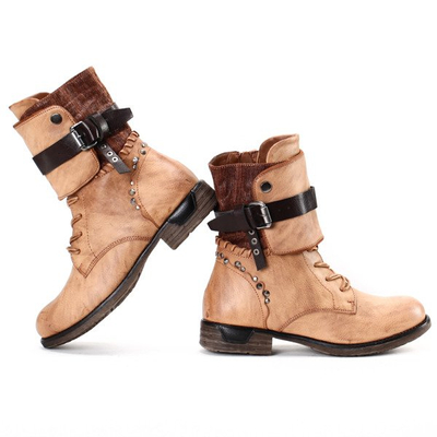 Oryginalne botki - kolor camel - Obuwie