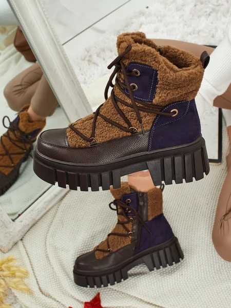 Botine workeri de damă cu blană Cindora