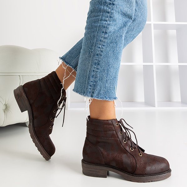 Genti dama maro inchis cu abraziuni decorative Tusyon - Pantofi