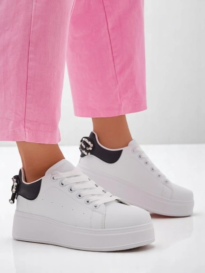 Royalfashion teniși sportivi pentru femei cu platformă, Fundiță