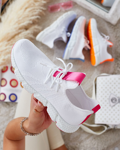 Pantofi sport dama alb si roz Baym - Incaltaminte