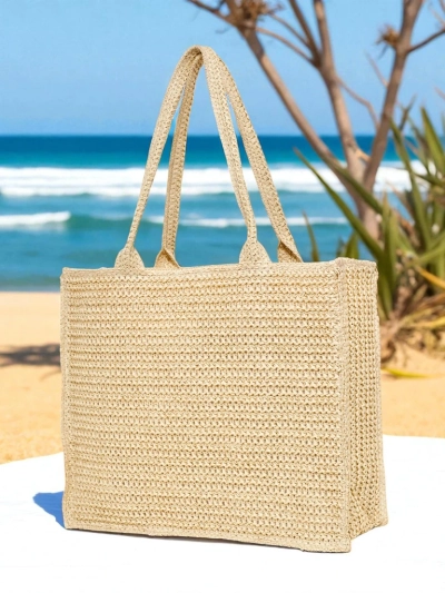 Royalfashion Geantă mare de damă din paie Ariadne Raffia