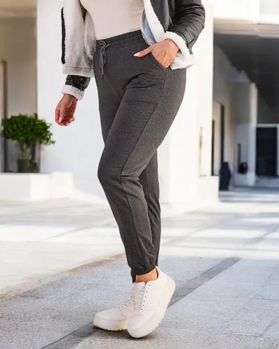 Pantaloni de trening plus size din fleece Royalfashion pentru femei