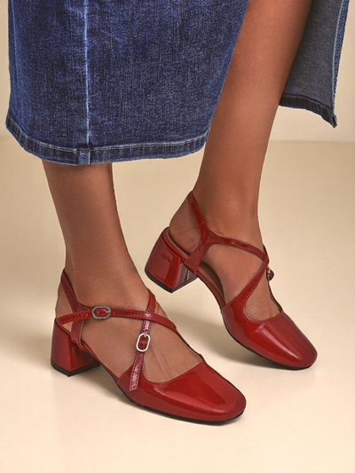 Royalfashion Pantofi damă cu toc jos și barete decorative Lollita