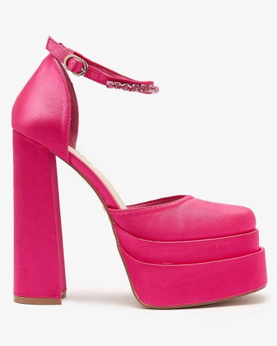 Pantofi cu toc înalt de damă de culoare fucsia Sellca- Footwear