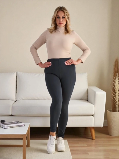Royalfashion Pantaloni treggings izolați pentru femei PLUS SIZE