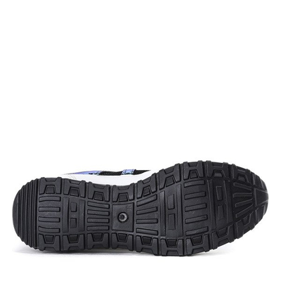 Czarno - białe buty sportowe z holograficznym wykończeniem Metalien - Obuwie