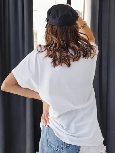 Royalfashion Tricou din bumbac pentru femei cu imprimeu