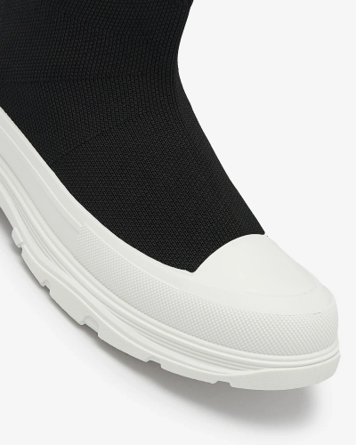 Negru pantofi de sport de damă înalți slip-on a'la sneakers Vertiks - Încălțăminte