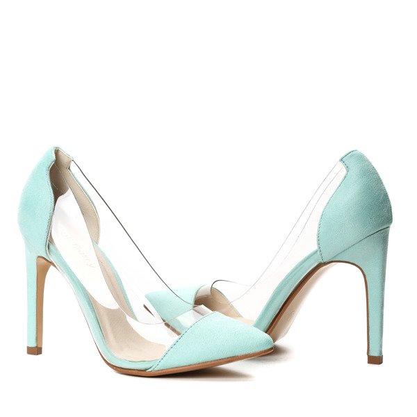 Niebieskie czółenka na szpilce Breanna- Obuwie