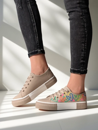 Adidași Royalfashion pentru femei cu imprimeu în formă de inimă Sercess