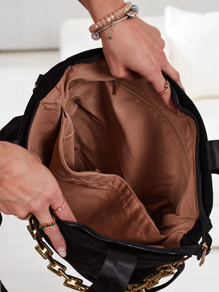 Geantă de damă shopper eco + piele întoarsă Azure Veil