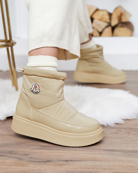 Royalfashion Cizme de zăpadă slip-on pentru femei de culoare maro deschis Ademra