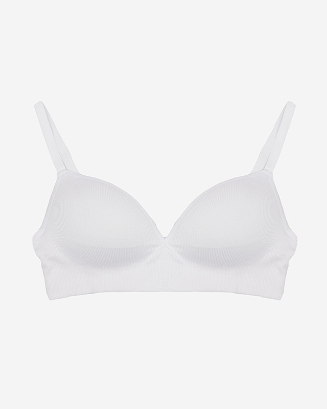 Sutien de damă cu nervuri, alb- Lenjerie