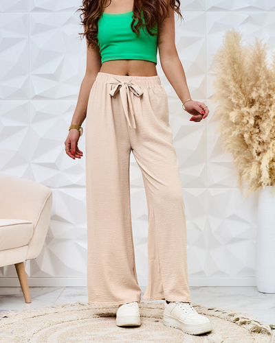 Royalfashion Pantaloni largi din țesătură pentru femei