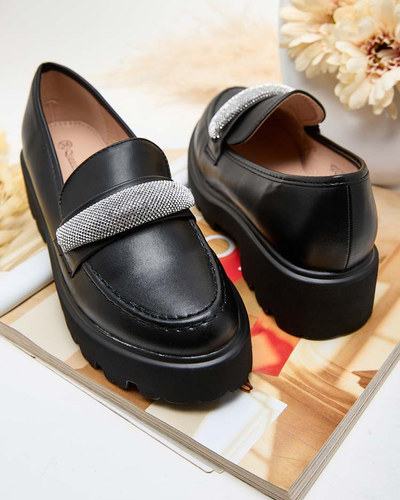 Royalfashion Mocasini de damă cu zirconii Emerne