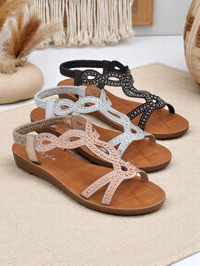 Royalfashion Sandale dama cu barete decorative Lola Grace
