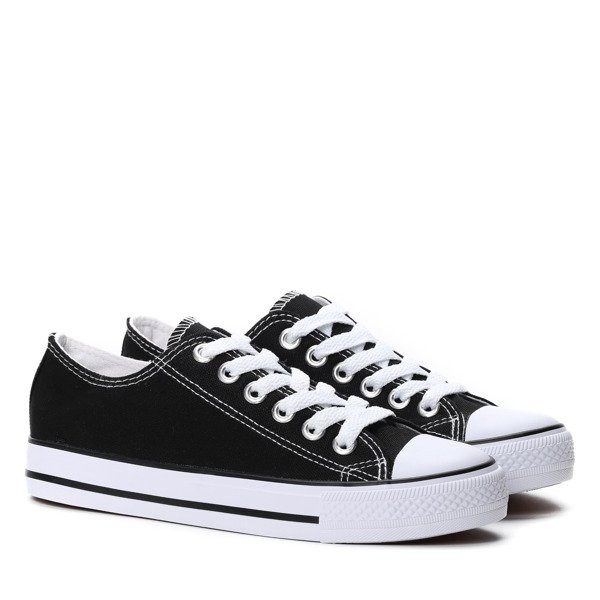 Czarne, klasyczne trampki Pola- Obuwie