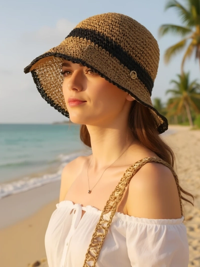 Royalfashion Pălărie de paie pentru femei Sun Bloom
